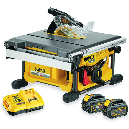 DCS7485T2 DeWALT FLEXVOLT 54V išilginio pjovimo staklės (2x6.0 Ah)