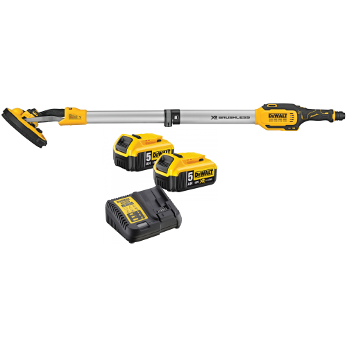 DCE800P2 DeWALT 18V sienų ir lubų šlifuoklis "žirafa" (2x5.0 Ah)