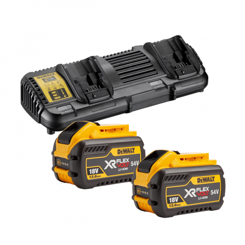 DCB132Y2 DeWALT FLEXVOLT 54V baterijų ir kroviklio rinkinys (2x12.0 Ah)