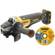 DCG406N DeWALT 18V kampinis šlifuoklis + DOVANA!