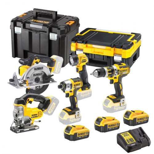 DCK550M3T DeWALT 5 įrankių rinkinys 18 V 3x4.0 Ah