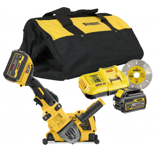 DCG4610T2 DeWALT FLEXVOLT 54V mūro freza-vagapjovė (2x6.0 Ah)