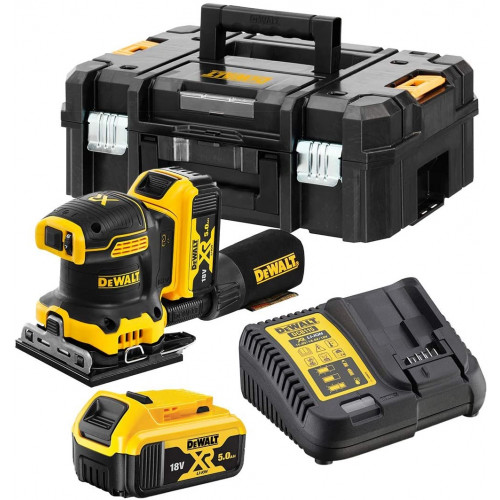 DCW200P2 DeWALT 18V plokštuminis šlifuoklis (2x5.0 Ah)