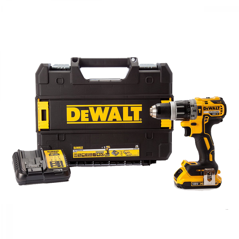 DCD796D1T DeWALT 18V suktuvas – smūginis gręžtuvas (1x2.0 Ah)