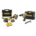 DCG418T2 DeWALT FLEXVOLT 54V kampinis šlifuoklis + DCD996NT 18V suktuvas – smūginis gręžtuvas