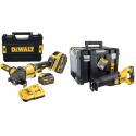 DCG418T2 DeWALT FLEXVOLT 54V kampinis šlifuoklis + DCD996NT 18V suktuvas – smūginis gręžtuvas