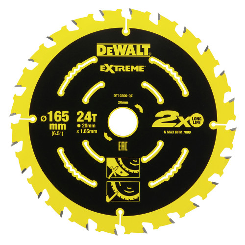 DeWALT pjovimo diskas 165mm x 20mm