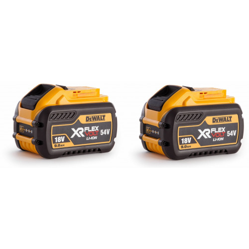 DCB547X2 DeWALT FLEXVOLT akumuliatoriai 18V/54V Li-Ion (2x9.0 Ah)