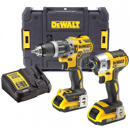 DCK266D2T DeWALT 18V smūginis suktuvas + suktuvas-gręžtuvas (2x2.0 Ah)