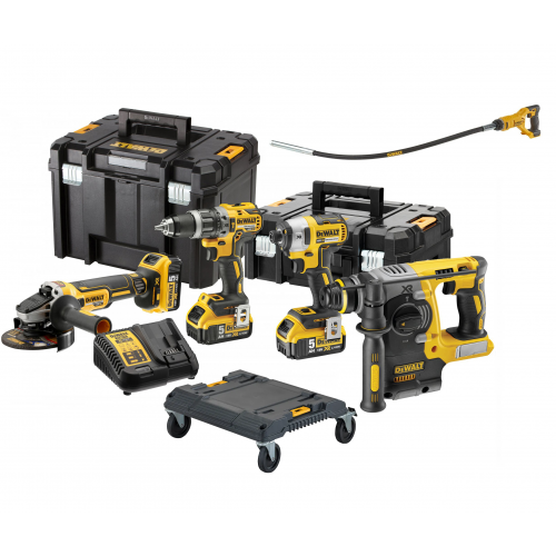 DCK422P3 DeWALT 18V combo rinkinys , 3 x 5.0 Ah lagaminas