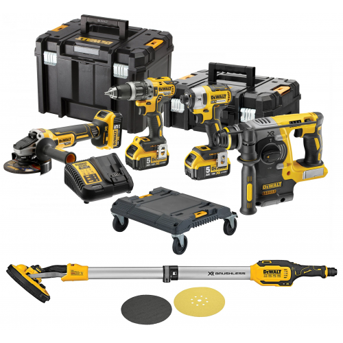 DCK422P3 DeWALT 18V combo rinkinys , 3 x 5.0 Ah lagaminas