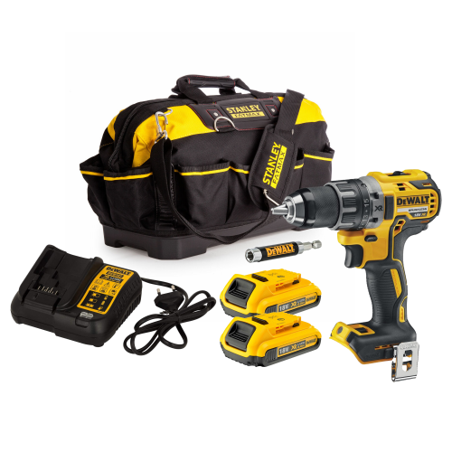 DCD791D2S DeWALT 18V suktuvas – gręžtuvas (2x2.0 Ah) + DOVANA!