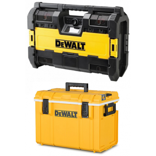 DWST1-75659 DeWALT TOUGHSYSTEM radijas + DWST1-81333 ToughSystem šaltdėžė