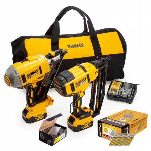 DCK2046P2-GB DeWALT 18V viniakalių rinkinys (2x5.0 Ah) + DOVANA!