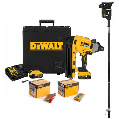 DCN890P2 DeWALT 18V viniakalė betonui (2x5.0 Ah) + DCN8905 prailginta viniakalės rankena + DOVANA!