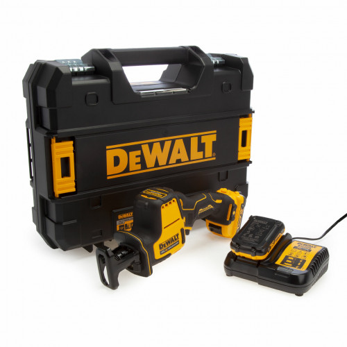 DCS312D2 DeWALT 12V kompaktiškas tiesinis pjūklas (2x2.0 Ah)