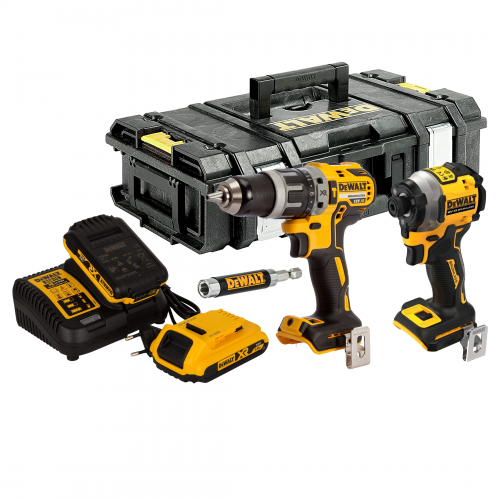 DCK296D2 DeWALT 18V kompaktiškas smūginis suktuvas + suktuvas-gręžtuvas (2x2.0 Ah) + DOVANA!