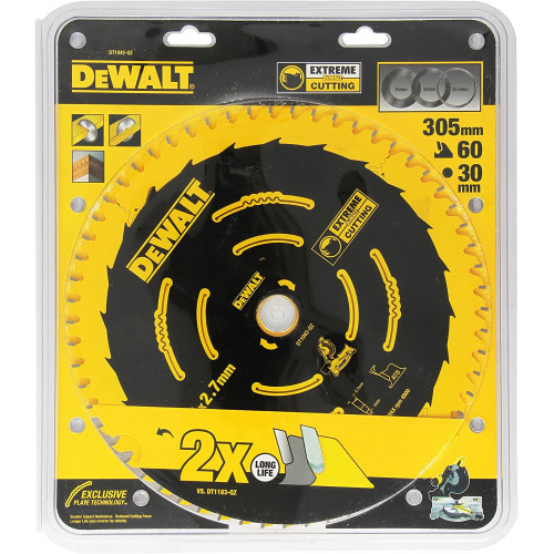 DT1042 DeWALT pjovimo diskas medienai 305mm x 30mm 60T