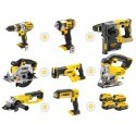 DCK895P4 DeWALT 8 įrankių rinkinys + DeWALT kryžminių linijų lazeris