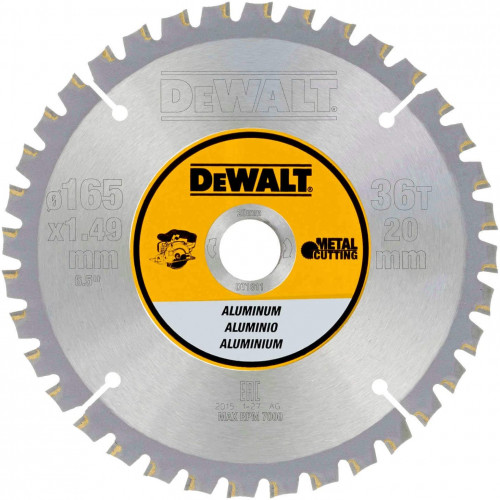 DT1911 DeWALT pjovimo diskas metalui  165mm x 20mm