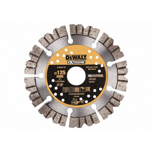 DT90294 DeWALT deimantinis pjovimo diskas, 125x2x22,23 mm