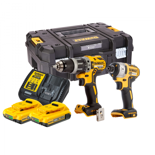 DCK2050D2T DeWALT 18V kompaktiškas smūginis suktuvas + suktuvas-gręžtuvas (2x2.0 Ah)