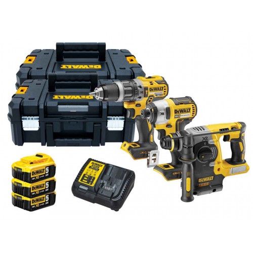 DCK368P3T DeWALT įrankių rinkinys (3x5.0 Ah)