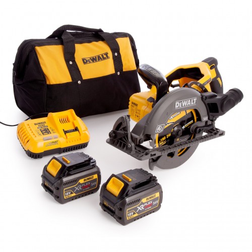 DCS577T2 DeWALT FLEXVOLT 54V diskinis pjūklas (2x6.0 Ah)