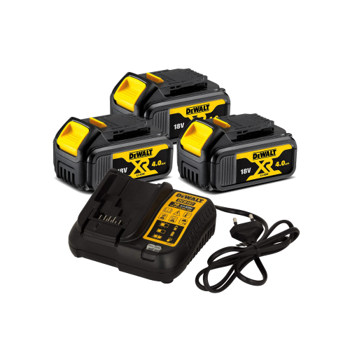DCB107M3 DeWALT 18V baterijų ir įkroviklio rinkinys (3x4.0 Ah)
