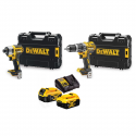 DCK266P2T2 DeWALT 18V smūginis suktuvas + suktuvas-gręžtuvas (2x5.0 Ah)