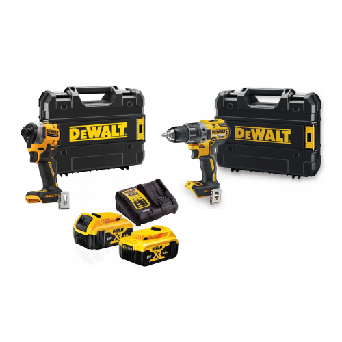 DCK268P2T DeWALT 18V suktuvų rinkinys (2 x 5.0 Ah)