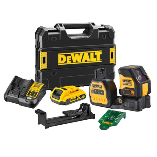 DCE088D1G18 DeWALT 12/18V kryžminių linijų lazerinis nivelyras (1x2.0 Ah)