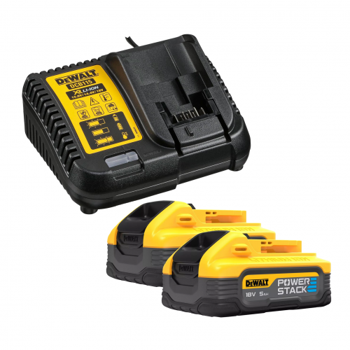 DCB115H2 DeWALT 18V baterijų ir kroviklio rinkinys (2x5.0 Ah)