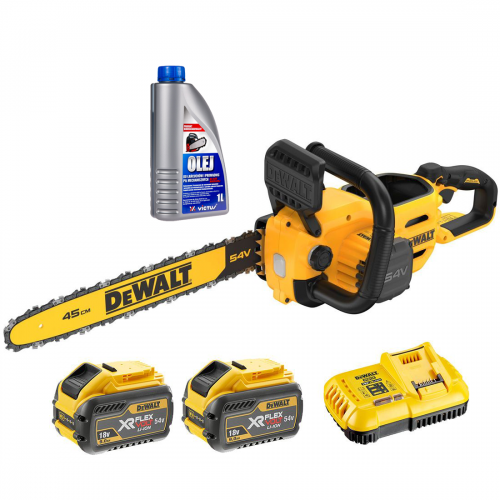 DCMCS574X2 DeWALT FLEXVOLT 54V grandininis pjūklas 45 cm (2x9.0 Ah) + DOVANA!