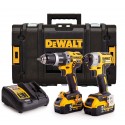 DCK266P2 DeWALT 18V smūginis suktuvas + suktuvas-gręžtuvas (2x5.0 Ah) + DOVANA!