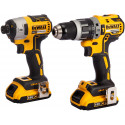 DCK266D2 DeWALT 18V smūginis suktuvas + suktuvas-gręžtuvas (2x2.0 Ah) + DOVANA!