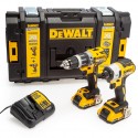 DCK266D2 DeWALT 18V smūginis suktuvas + suktuvas-gręžtuvas (2x2.0 Ah) + DOVANA!