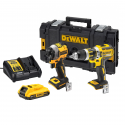 DCK296D1 DeWALT 18V kompaktiškas smūginis suktuvas + suktuvas-gręžtuvas (1x2.0 Ah) + DOVANA!