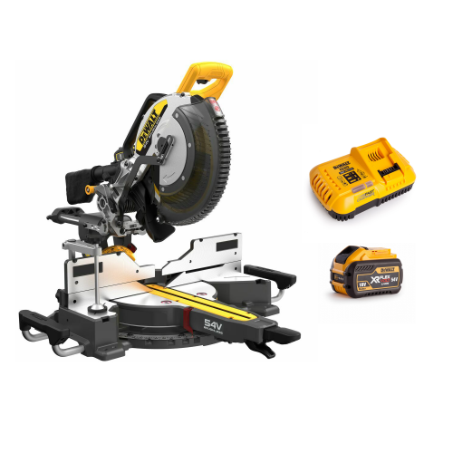 DCS781N DeWALT FLEXVOLT 54V skersinio pjovimo staklės 305 mm