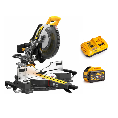 DCS781N DeWALT FLEXVOLT 54V skersinio pjovimo staklės 305 mm