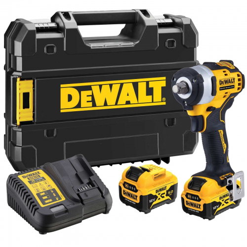 DCF901P1 DeWALT 12V kompaktiškas smūginis veržliasukis (1x5.0 Ah)