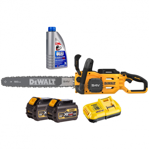 DCMCS575T2 DeWALT FLEXVOLT 54V grandininis pjūklas 50 cm (2x6.0 Ah) + DOVANA!