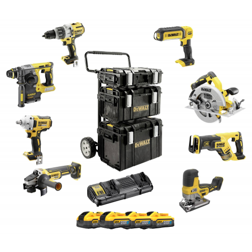 DCK856P4 DeWALT įrankių rinkinys (4x5.0 Ah)
