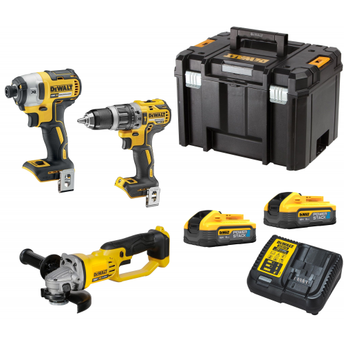 Įrankių rinkinys DeWALT DCK383P2T + DeWALT apsauginiai akiniai