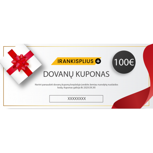 Irankisplius.lt 100€ vertės dovanų kuponas!