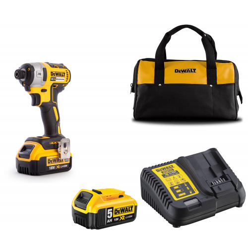 DCF887P2C DeWALT 18V smūginis suktuvas (2x5.0 Ah)