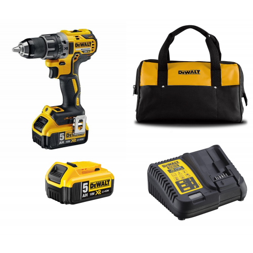 DCD791P2C DeWALT 18V suktuvas – gręžtuvas (2x5.0 Ah)