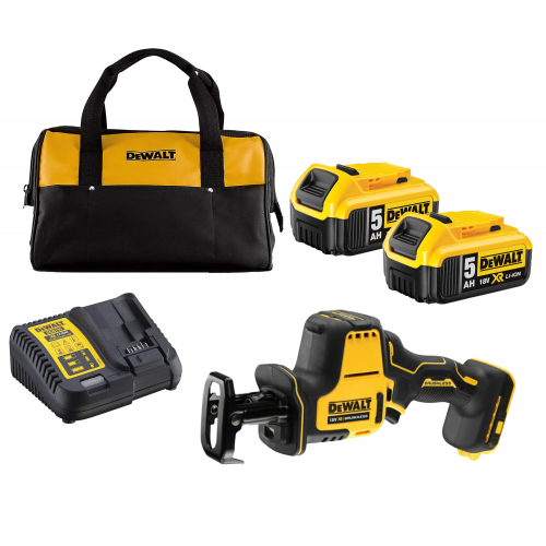 DCS369P2C DeWALT 18V tiesinis pjūklas (2x5.0 Ah)