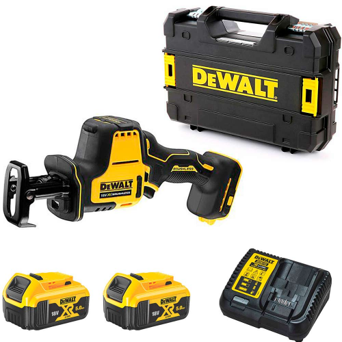 DCS369P2 DeWALT 18V tiesinis pjūklas (2x5.0 Ah)