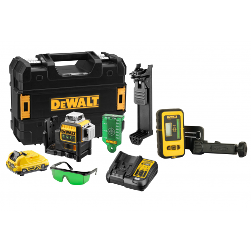 DCE089D1G DeWALT kryžminių linijų lazeris + DeWALT lazerio detektorius